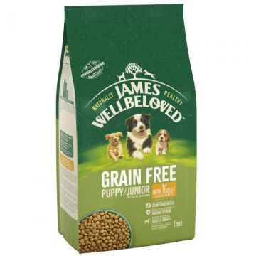 James Wellbeloved Grain Free Puppy/Junior Food Turkey & Veg 1.5kg