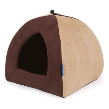 Ancol Timberwolf Faux Suede Pyramid Pet Bed